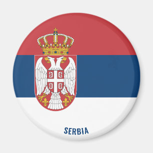 Serbien Flagga Charming Patriotic Magnet