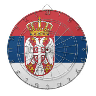 Serbien Flagga Darttavla