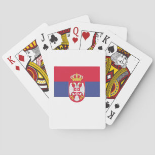 Serbien Flagga Emblem Casinokort