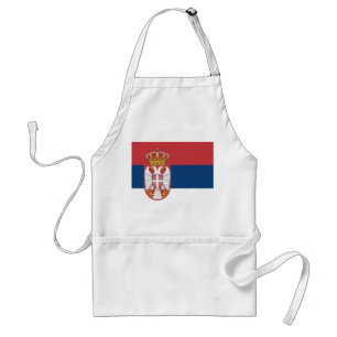 Serbien Flagga Förkläde