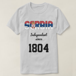 Serbien Flagga Independence Firande T Shirt