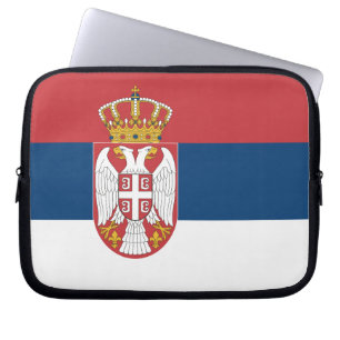 Serbien Flagga Laptop sleeve