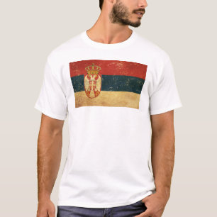 Serbien Flagga Manar White T Shirt