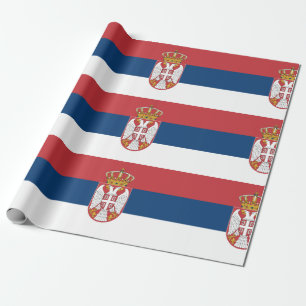Serbien Flagga Presentpapper