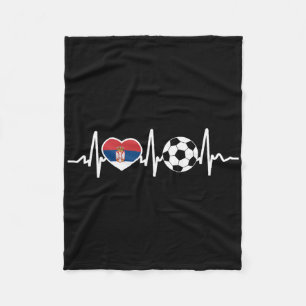Serbien Flagga Tröja Fotboll Fotboll Serbisk Fan D Fleecefilt