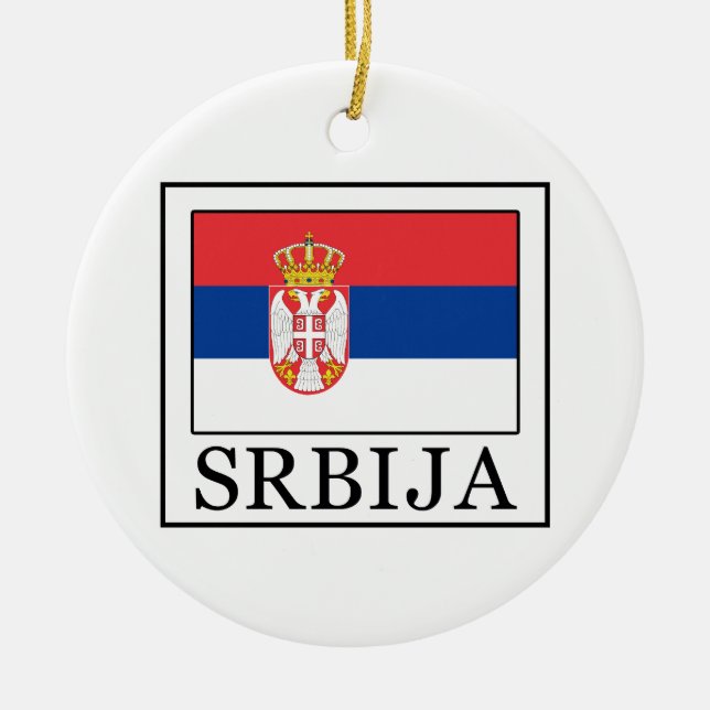 Serbien Julgransprydnad Keramik (Framsidan)
