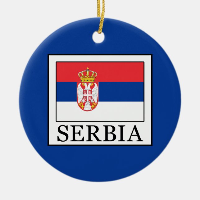 Serbien Julgransprydnad Keramik (Framsidan)