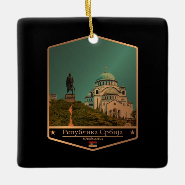 Serbien Julgransprydnad Keramik (Framsida)