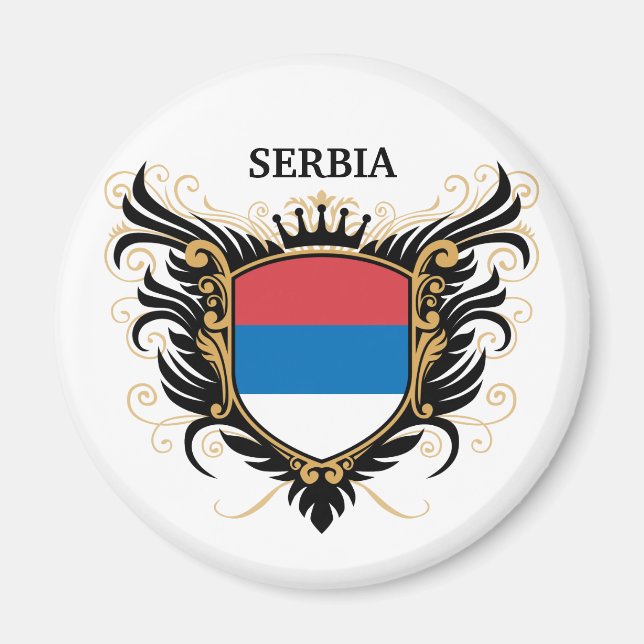 Serbien [personalisera] magnet (Framsidan)