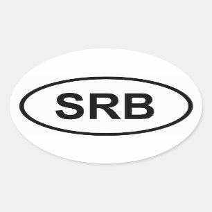 Serbien ’SRB’ Ovalt Klistermärke