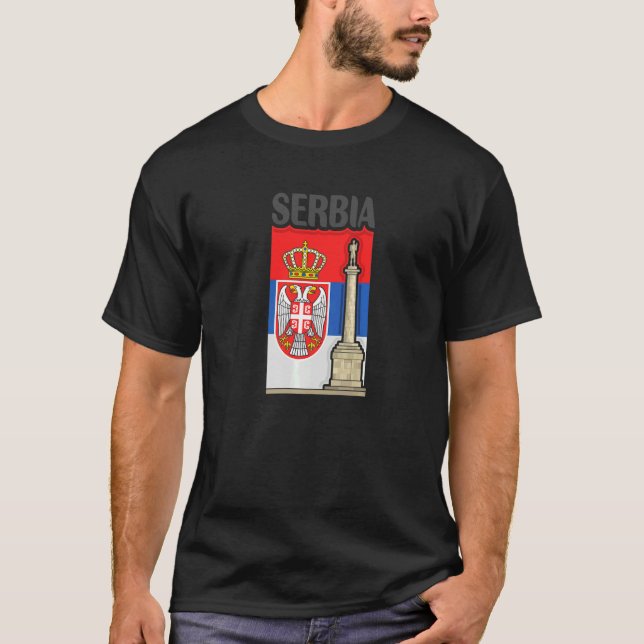 Serbien T Shirt (Framsida)