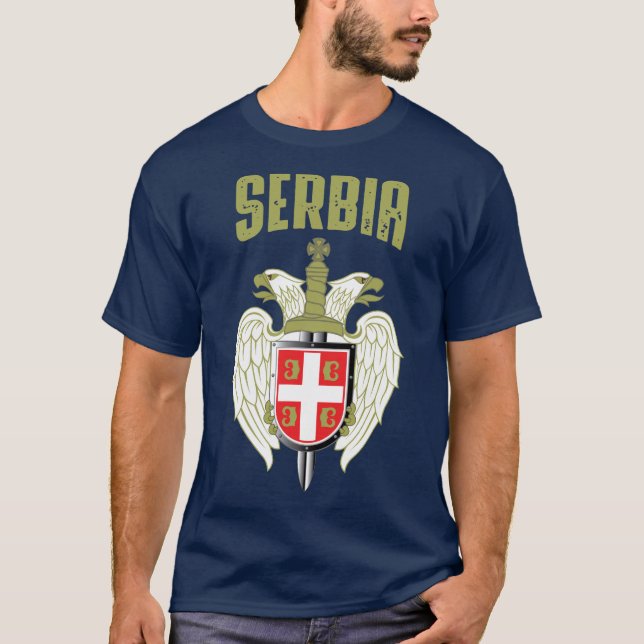 Serbien T Shirt (Framsida)