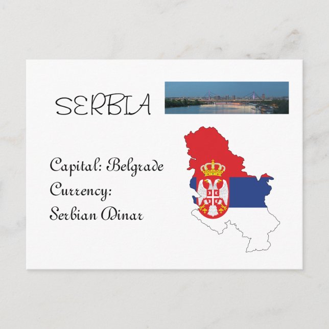 Serbien Vykort (Framsida)