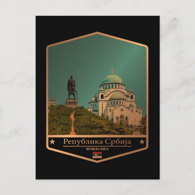 Serbien Vykort (Framsida)