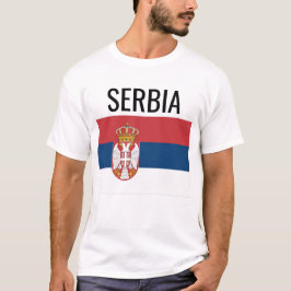 Serbien/World Land National Flagga T Shirt