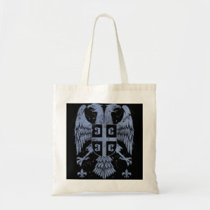 Serbiens Dubbla Headed Eagle a Serbien Jackat av A Tygkasse