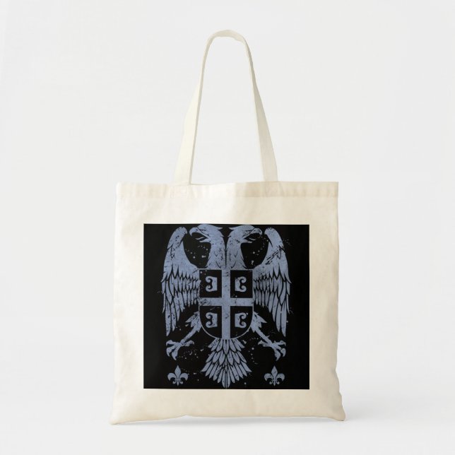 Serbiens Dubbla Headed Eagle a Serbien Jackat av A Tygkasse (Framsidan)