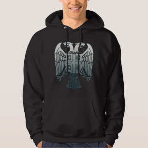 Serbiens Dubbla Headed Eagle Emblem Serbien Jackar Hoodie