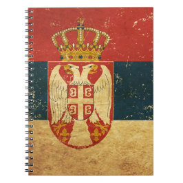 Serbiens flagga anteckningsbok