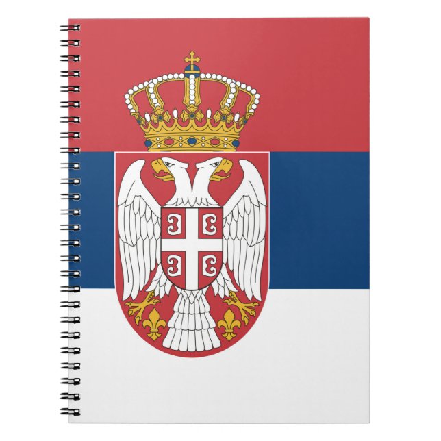 Serbiens flagga anteckningsbok (Framsidan)