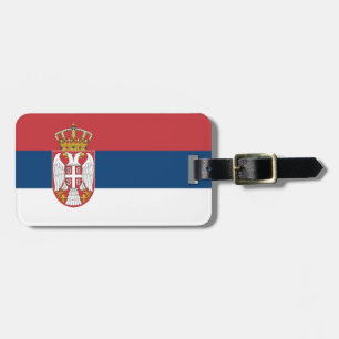 Serbiens flagga bagagebricka