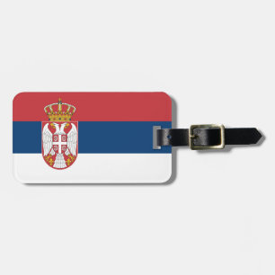 Serbiens flagga bagagebricka