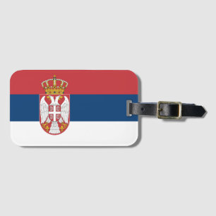 Serbiens flagga bagagebricka