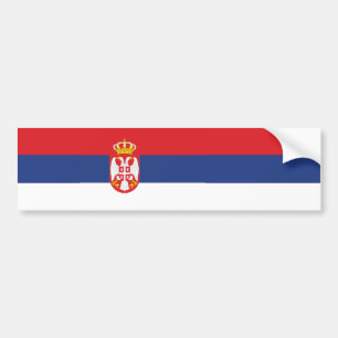 Serbiens flagga bildekal