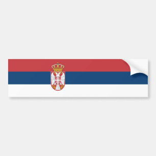 Serbiens flagga bildekal