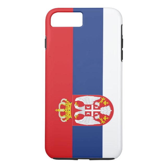 Serbiens flagga Case-Mate iPhone skal (Baksida)