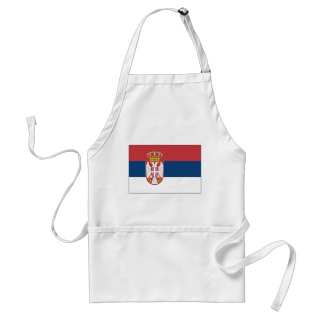 Serbiens flagga förkläde (Framsidan)