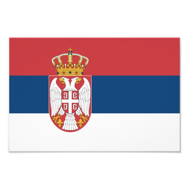 Serbiens flagga fototryck (Framsidan)