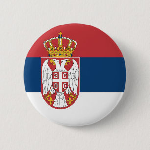 Serbiens flagga knapp