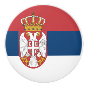 Serbiens flagga knopp