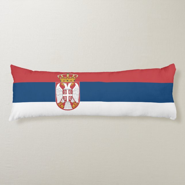 Serbiens flagga kroppskudde (Framsidan)