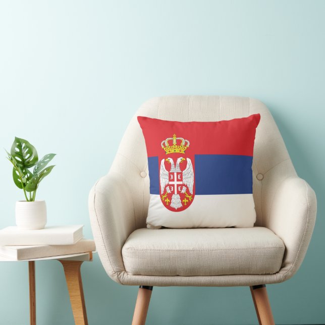 Serbiens flagga kudde (Stol)