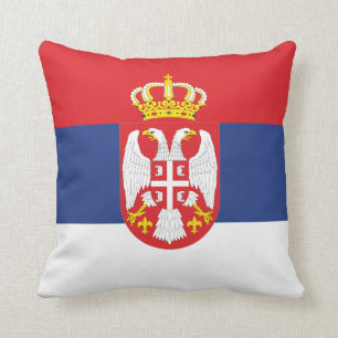 Serbiens flagga kudde