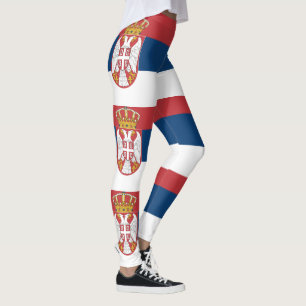 Serbiens flagga leggings