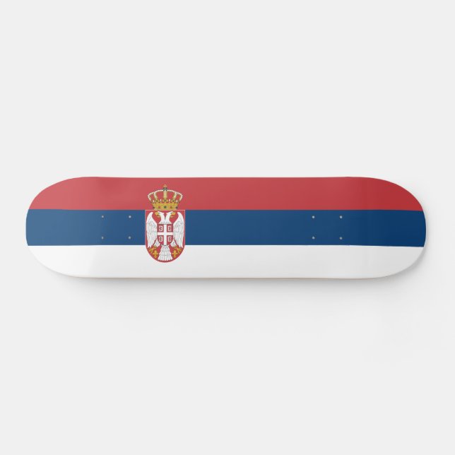 Serbiens flagga mini skateboard bräda 18,5 cm (Horz)