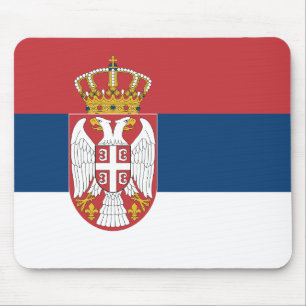 Serbiens flagga musmatta