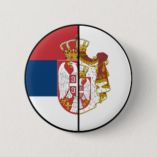 Serbiens Flagga och Jackande av Arm Patriotic Butt Knapp