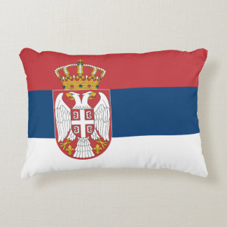 Serbiens flagga på Pillow Prydnadskudde