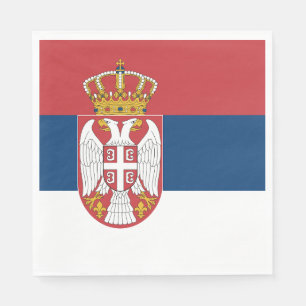 Serbiens flagga pappersservett