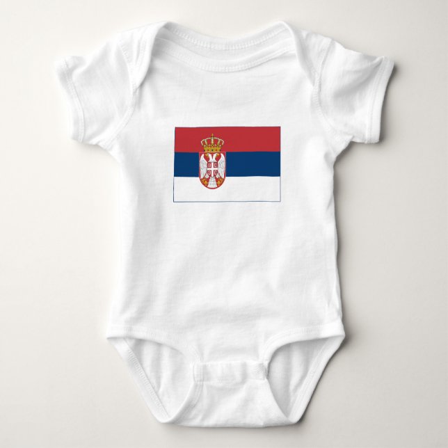 Serbiens flagga t shirt (Framsida)