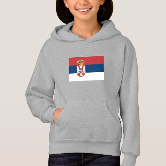 Serbiens flagga t shirt (Framsida)