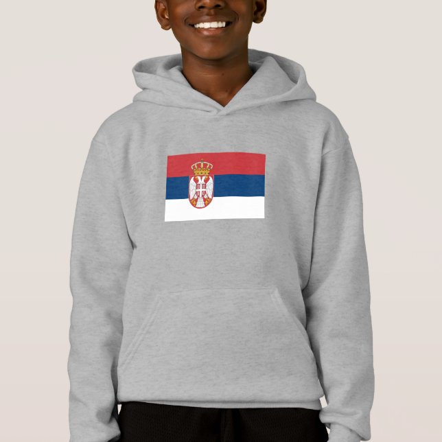 Serbiens flagga t shirt (Framsida)
