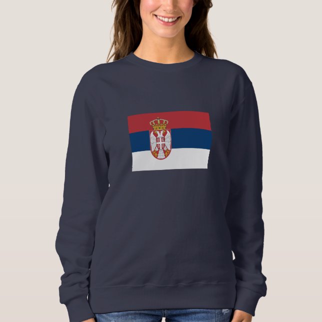 Serbiens flagga t shirt (Framsida)