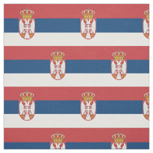 Serbiens flagga tyg