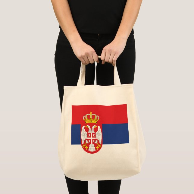 Serbiens flagga tygkasse (Framsida (produkt))