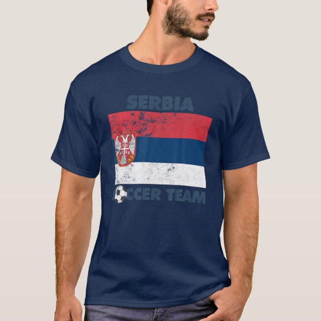 Serbiens fotbollslag, Flagga 2022, underserber T Shirt (Framsida)